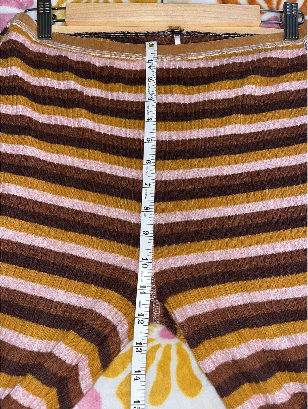 Free People Scrunch And Snuggle Multicolor Striped Lounge Leggings Size Medium